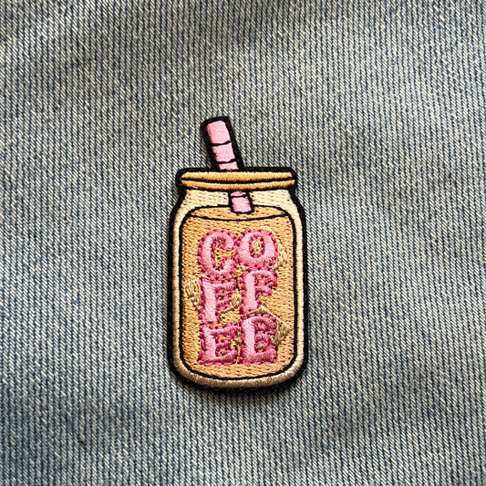 Iskaffe Brodert Strykemerke