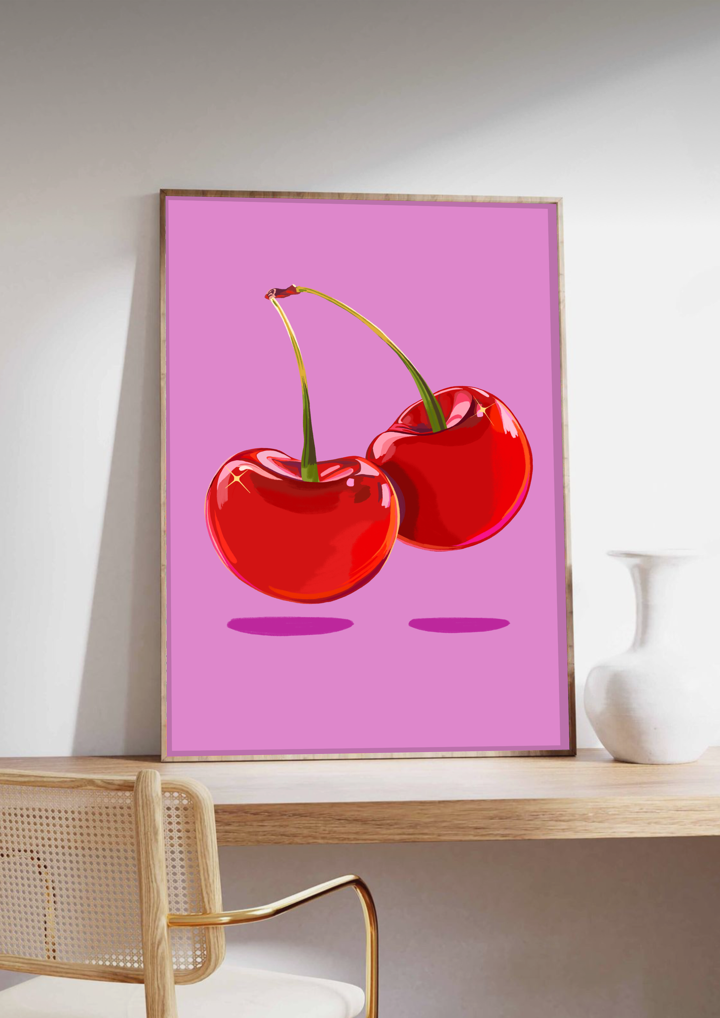 Pink Cherry Kunsttrykk A3
