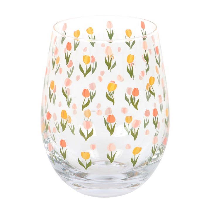 Tulipan Print Glass