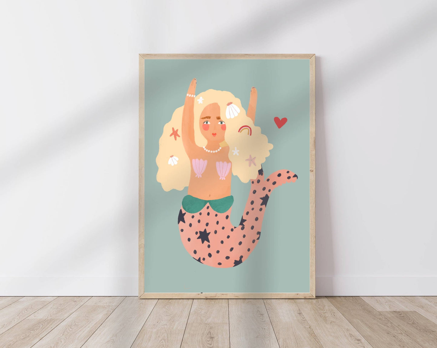 Havfrue - Kunsttrykk - A5