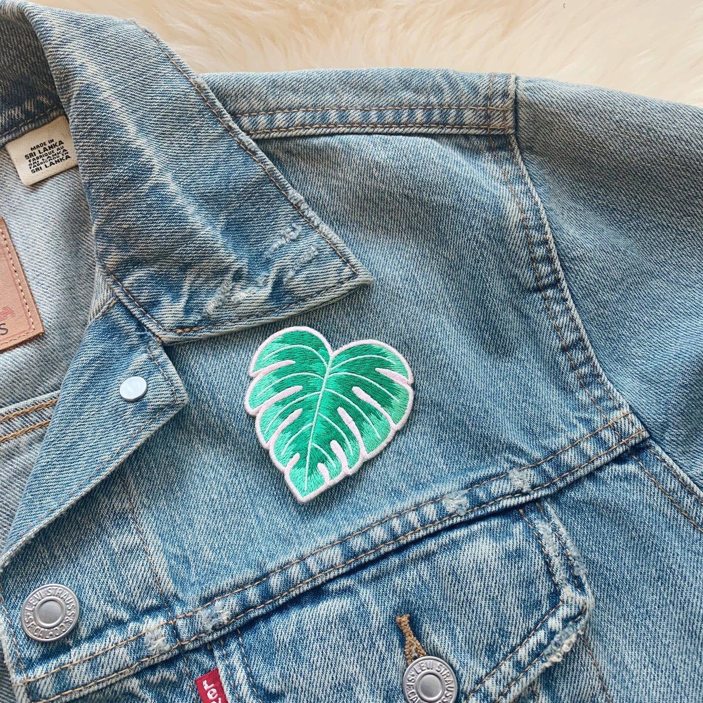 Monstera Brodert Strykemerke