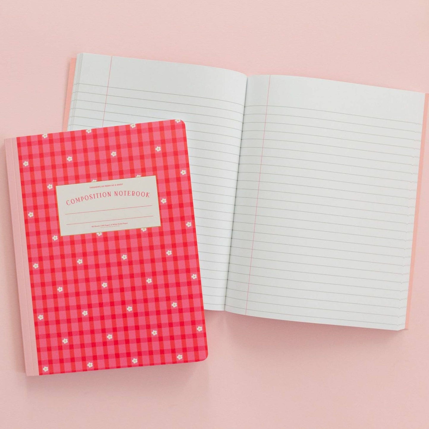 Gingham Linjet Notatbok