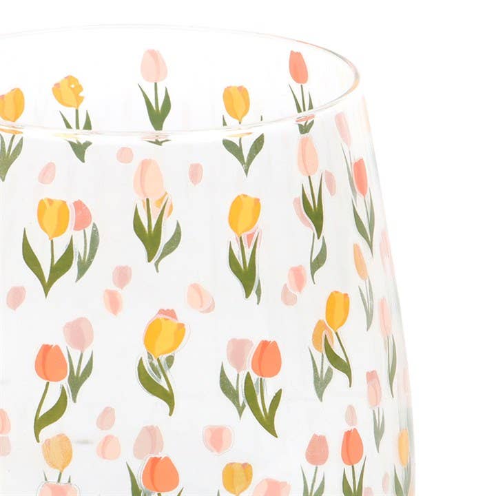 Tulipan Print Glass