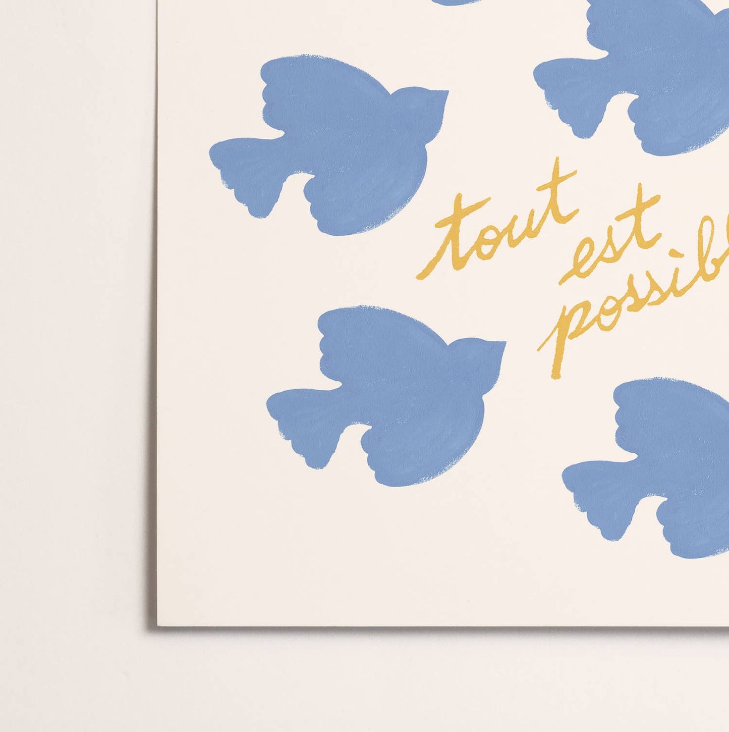 "Everything is Possible" På Fransk - Kunsttrykk - A4
