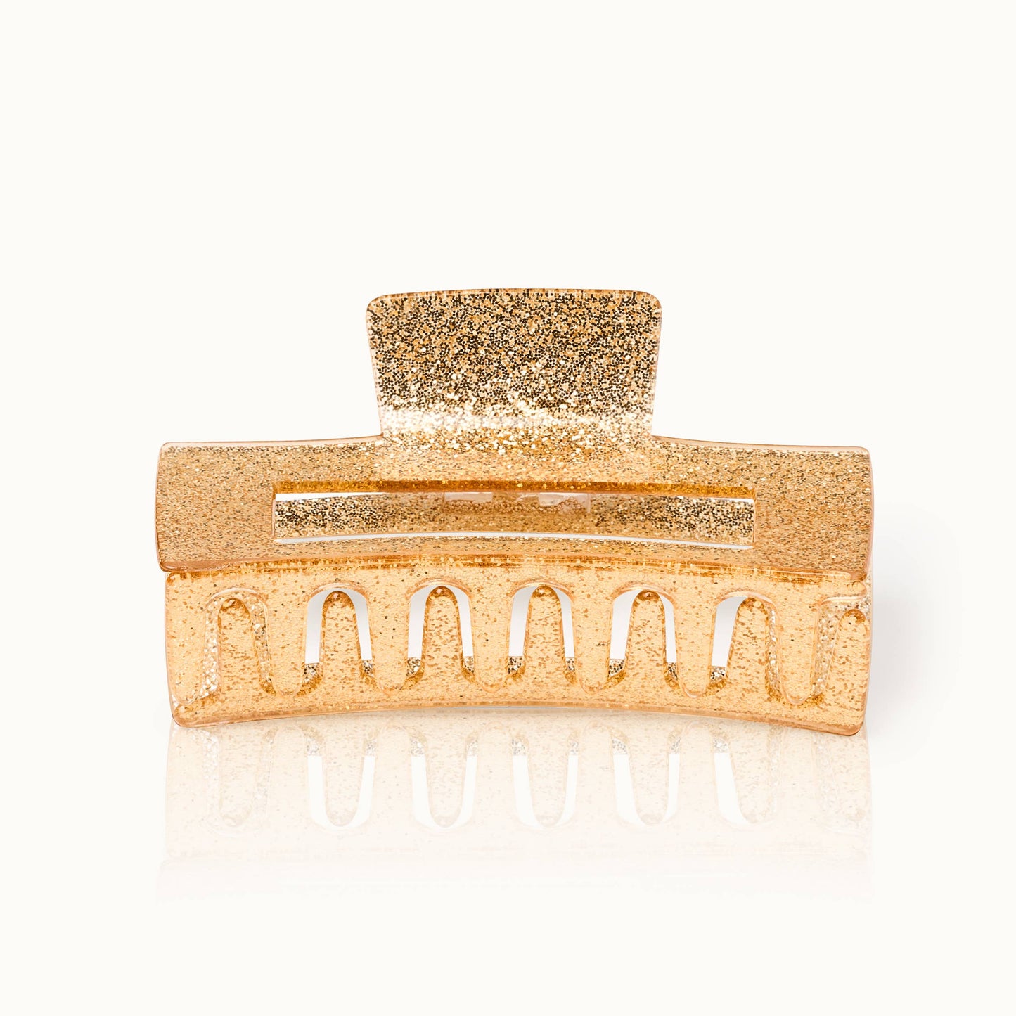 Gull glitter XL hårklype