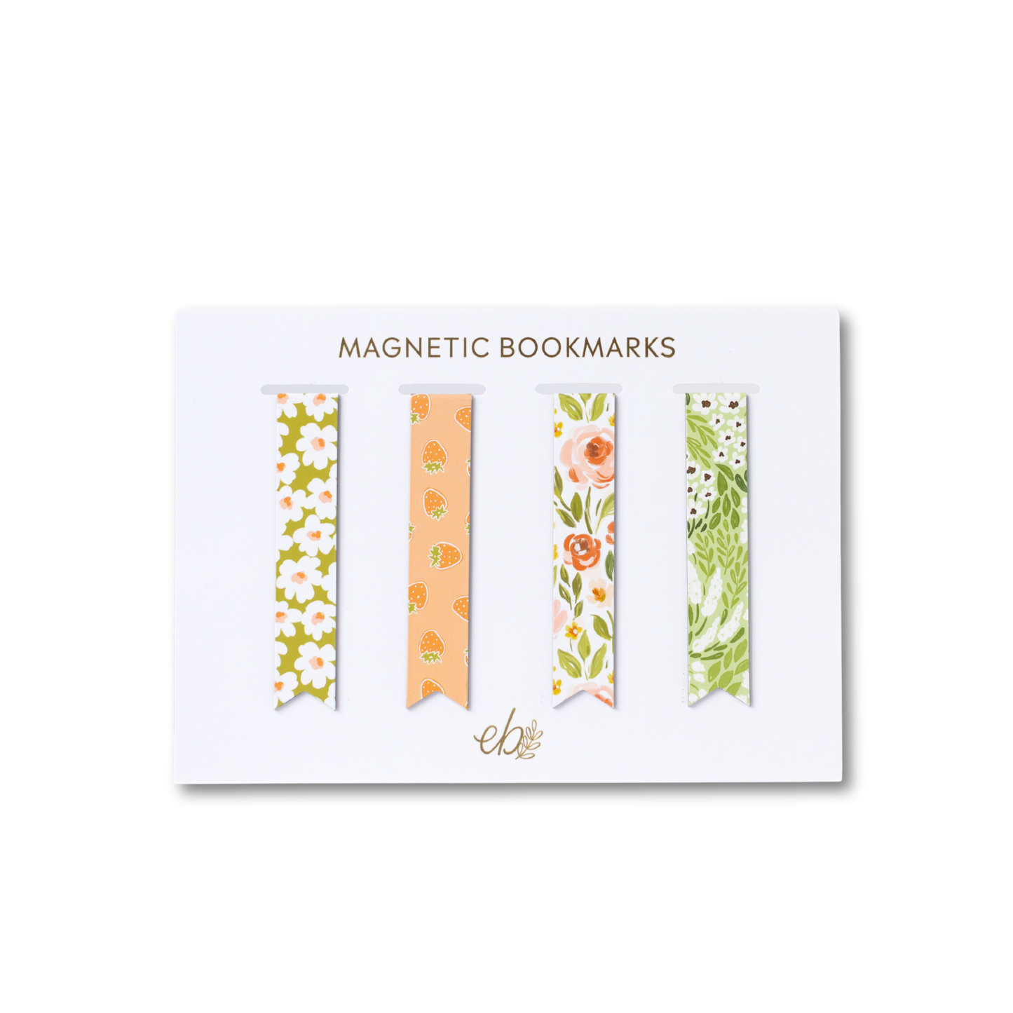 4-pk magnetiske bokmerker i vårtoner