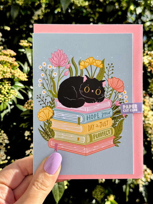 "Hope your day is just Purrfect" - A6 - Kort