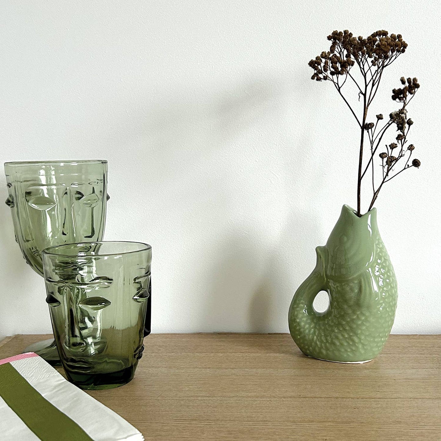 Liten Grønn Fisk Vase