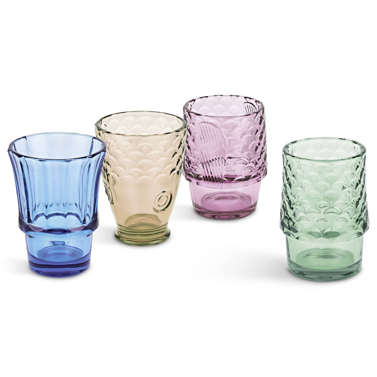 4 stk Stableglass – Fisk Regnbue
