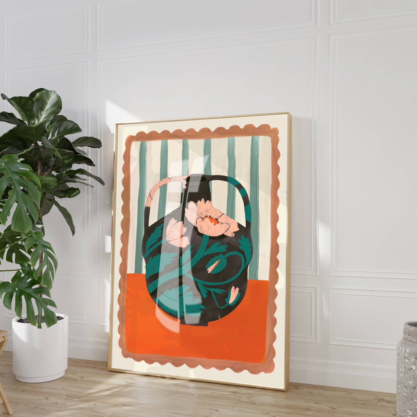 Svart Vase - Kunsttrykk - A5