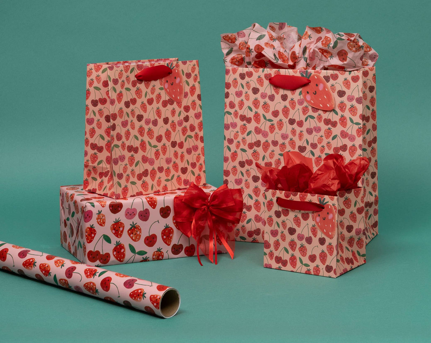 Gavepapir 4m Cherry Strawbs