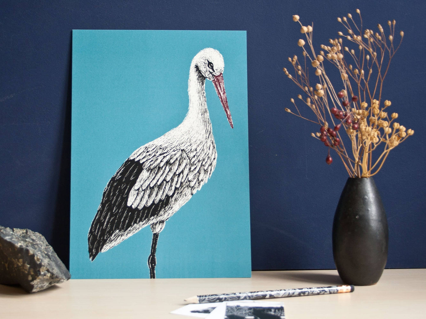 Stork - Kunsttrykk - A4