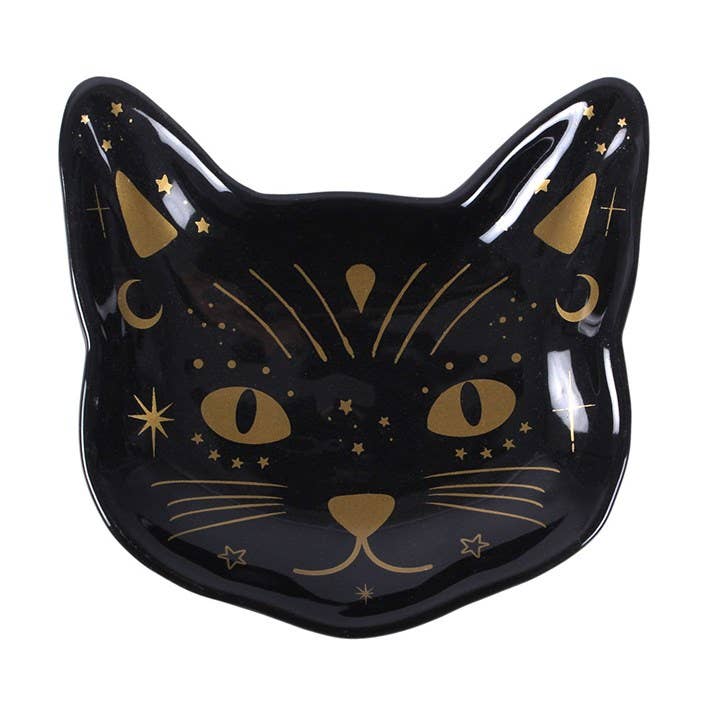Svart Katt Trinket Skål