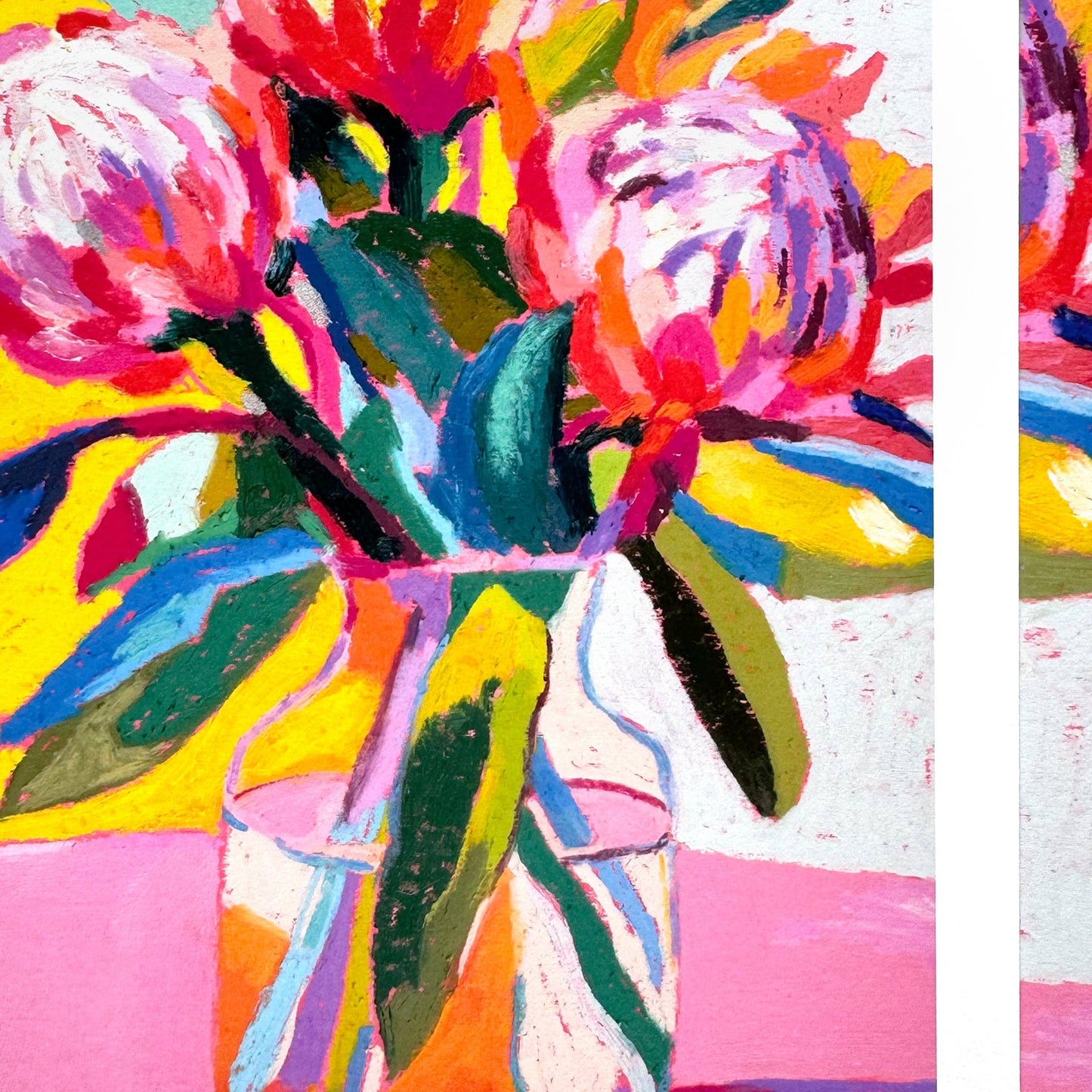 Playful Protea - Kunsttrykk - A3