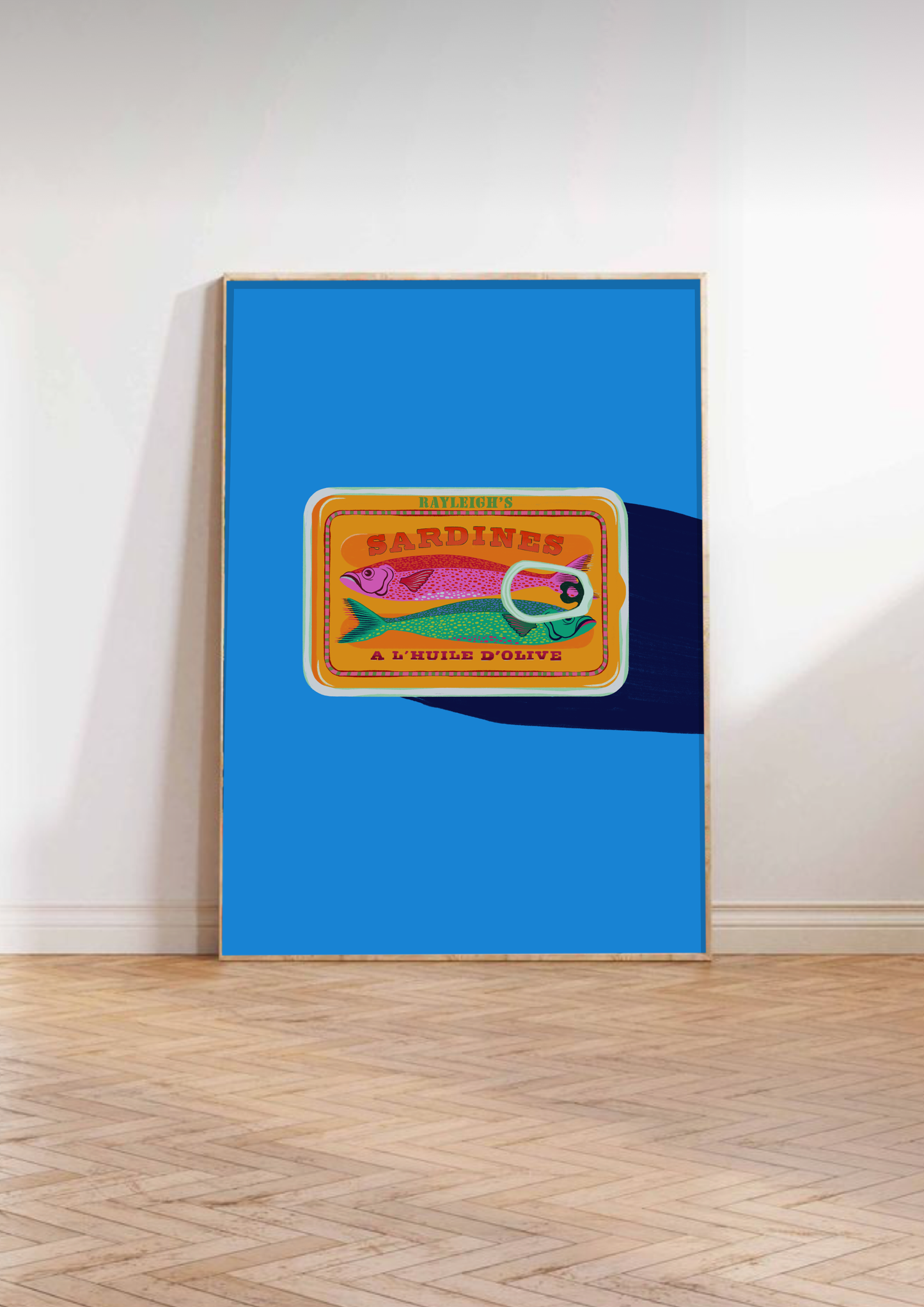 Sardine Tin Kunsttrykk A5