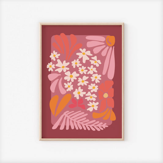 Blomstertrykk - A4 - Kunsttrykk