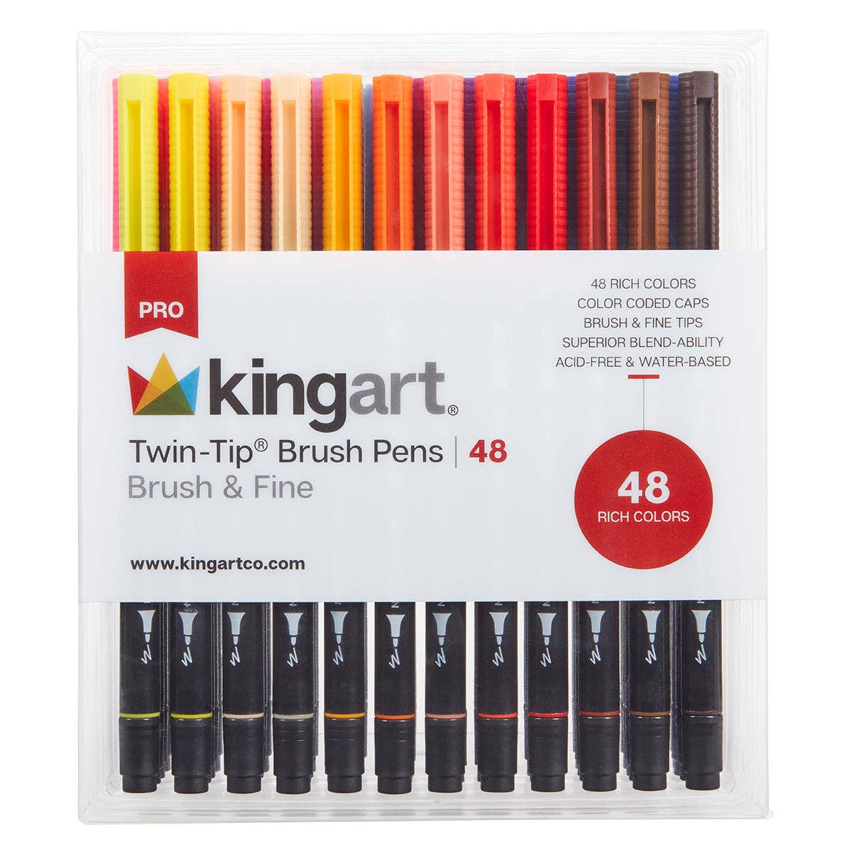 PRO Twin-Tip™ Brush Pens - 48 Farger