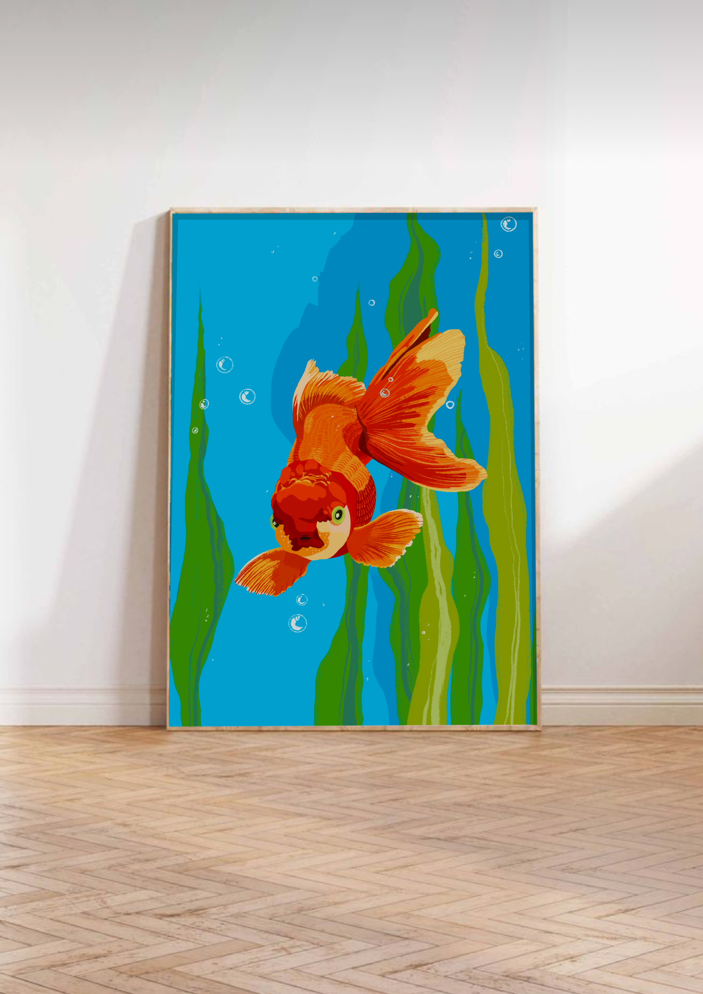 Vibrant Goldfish Kunsttrykk A5