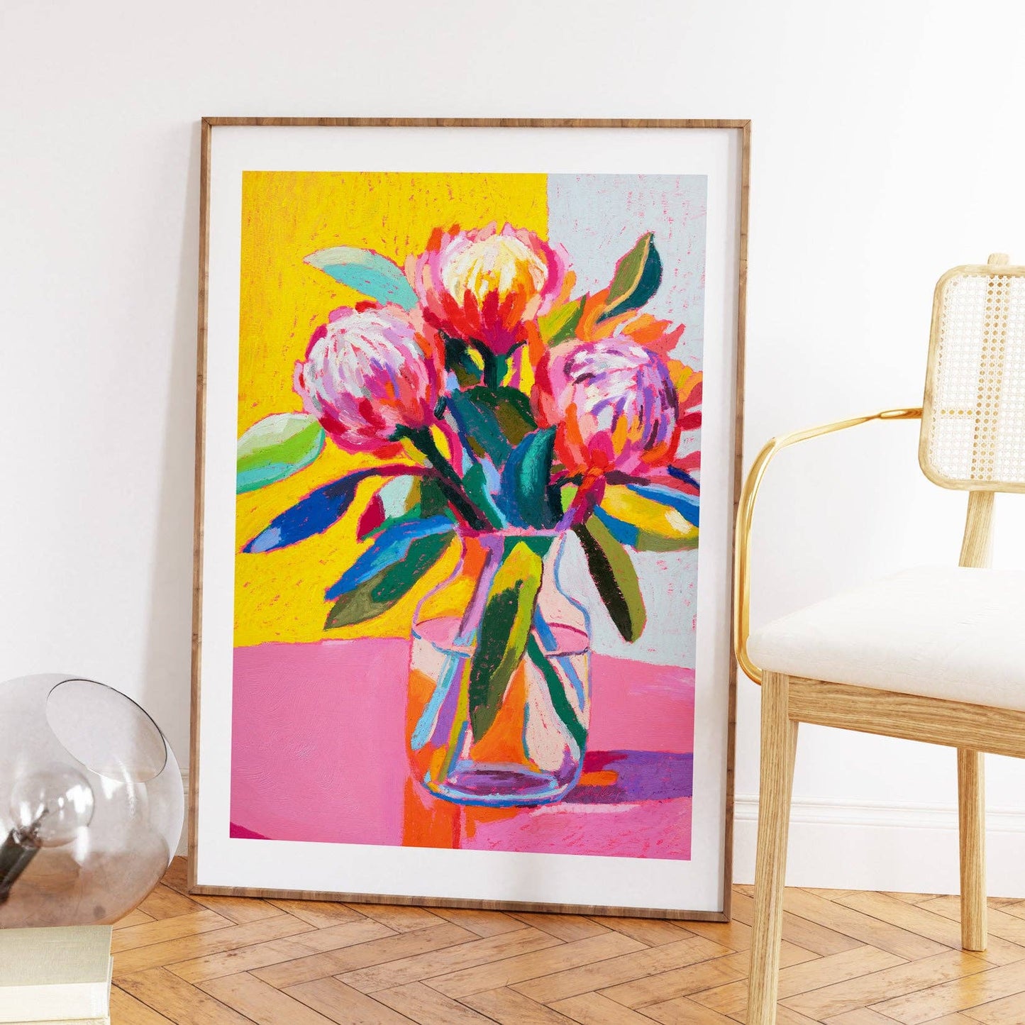 Playful Protea - Kunsttrykk - A3