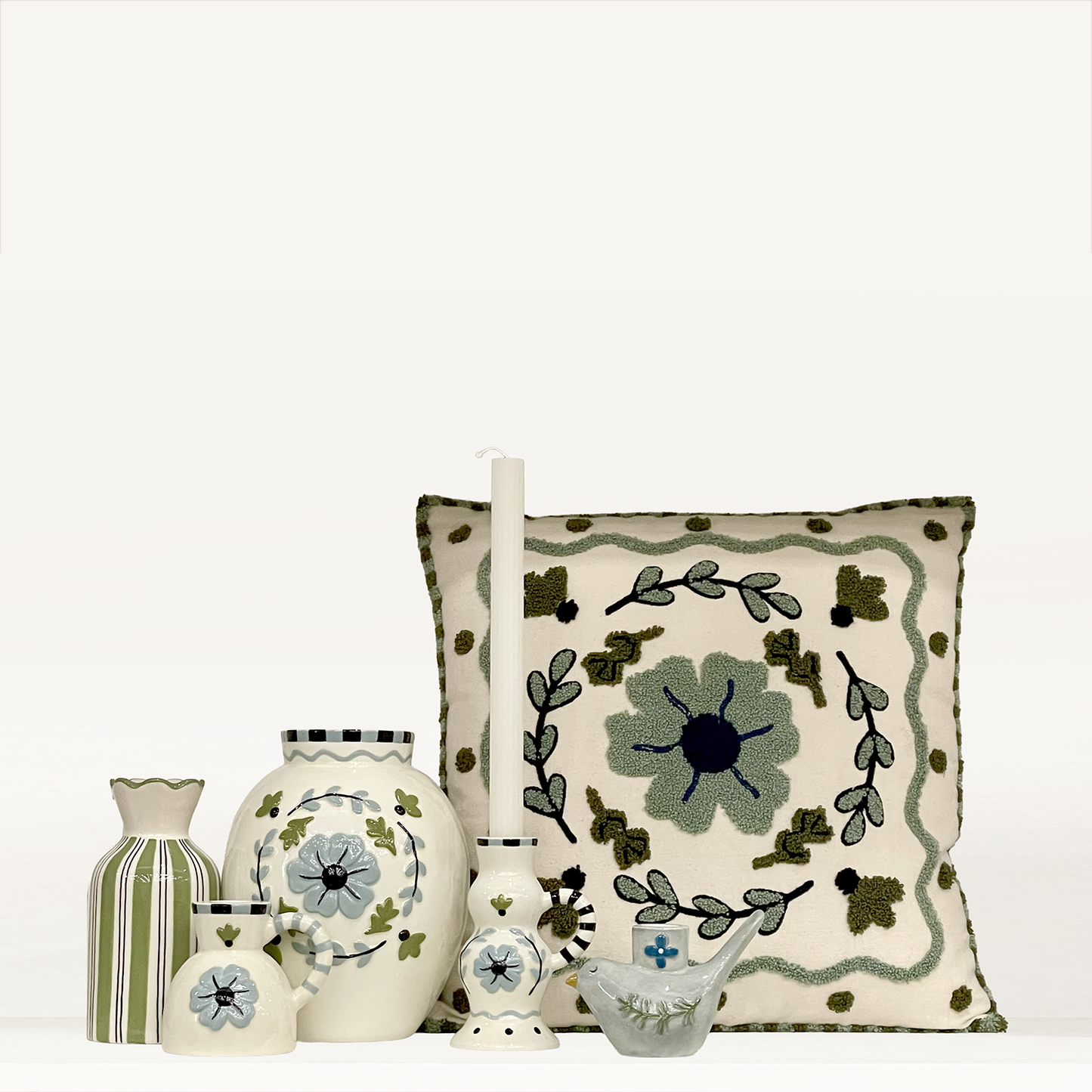 Khaki Stripet Vase
