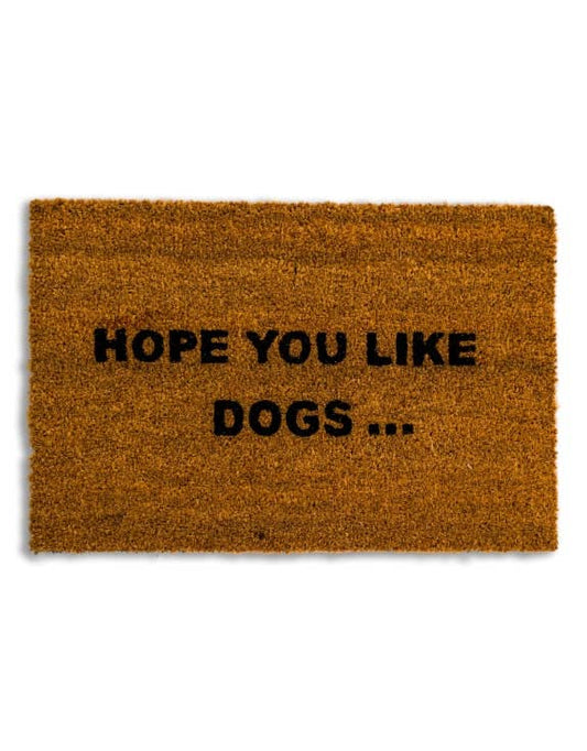 "Hope You Like Dogs" Dørmatte