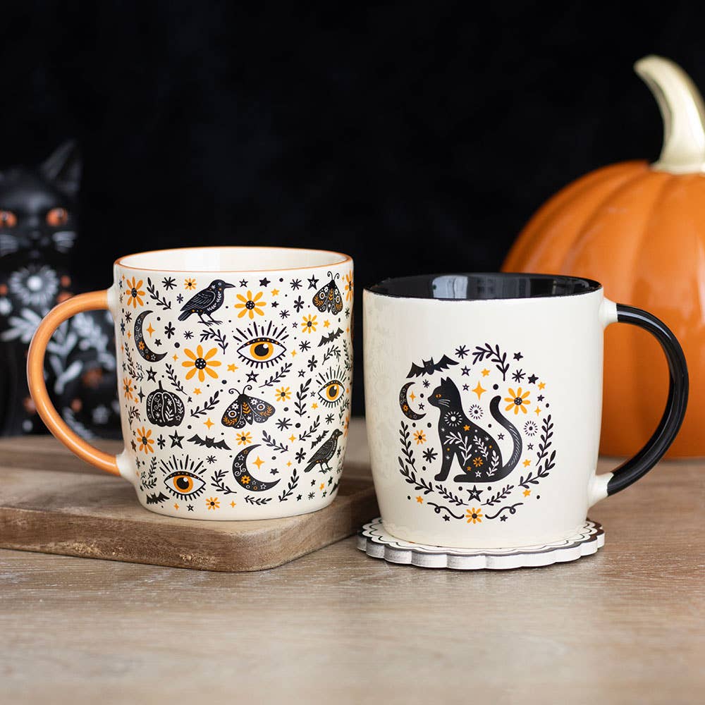Svart Katt Kaffekopp