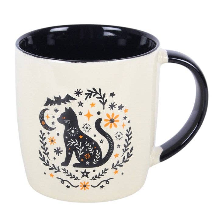 Svart Katt Kaffekopp