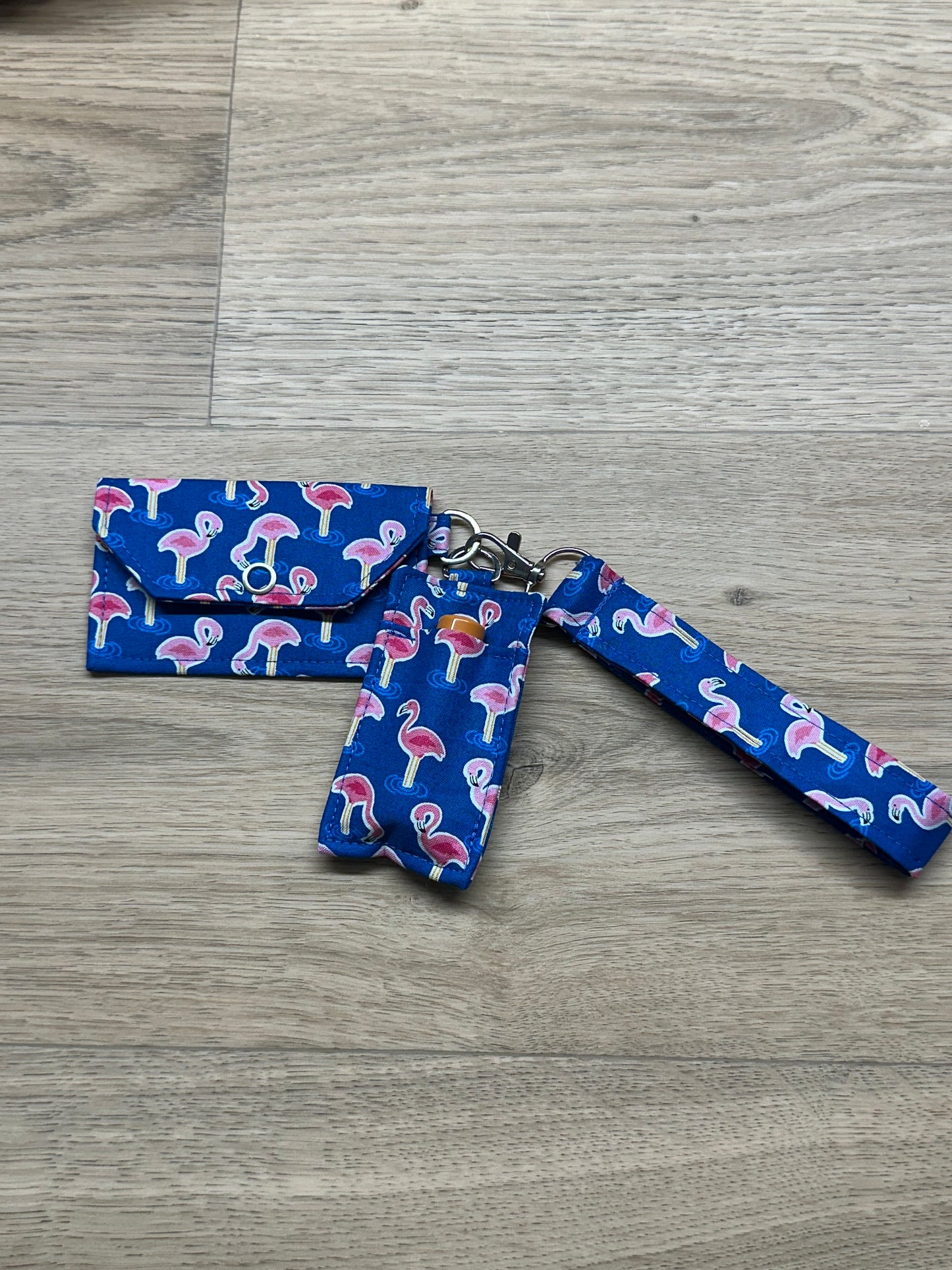 Flamingo kortmappesett med lypsylholder