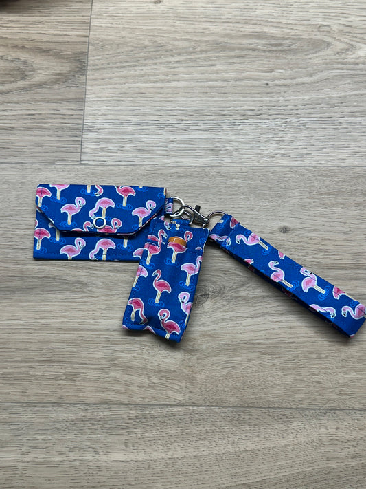 Flamingo kortmappesett med lypsylholder