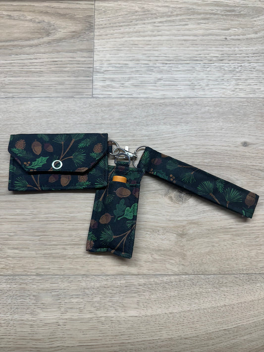 Skog kortmappesett med lypsylholder