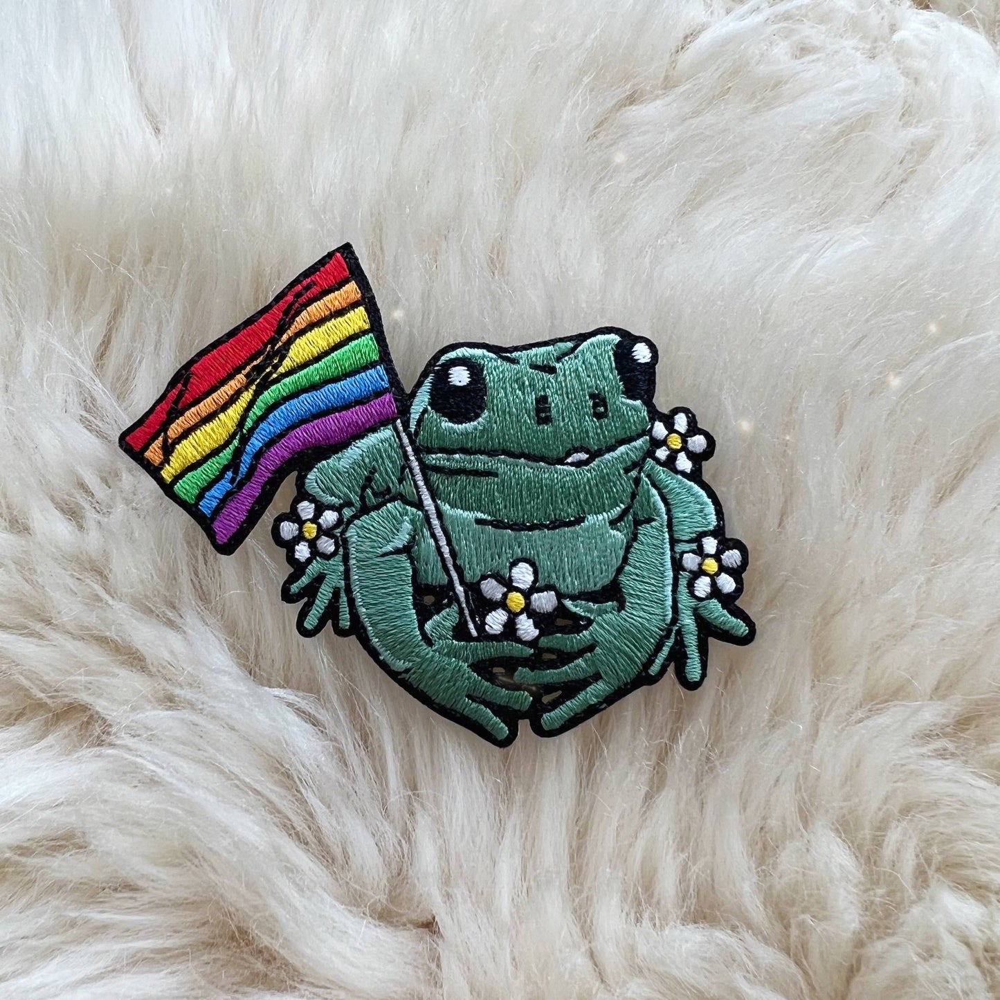 Frosk Med Prideflagg Strykemerke