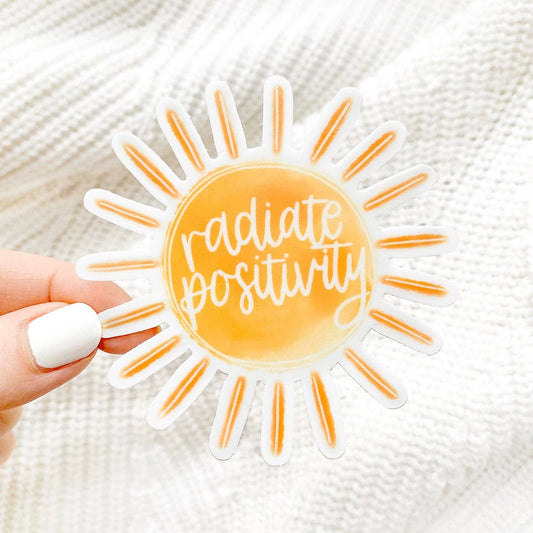 Radiate Positivity Klistremerke - 7,5 cm x 7,5 cm