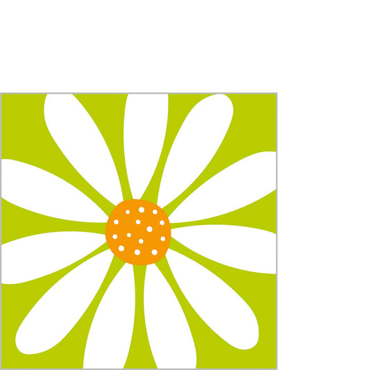 Happy Flower Green Servietter 25X25