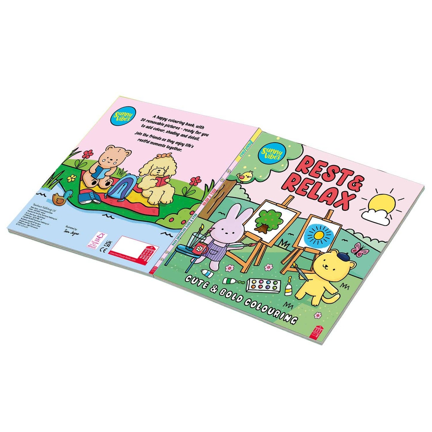 Sunny Vibes fargeleggingsbøker