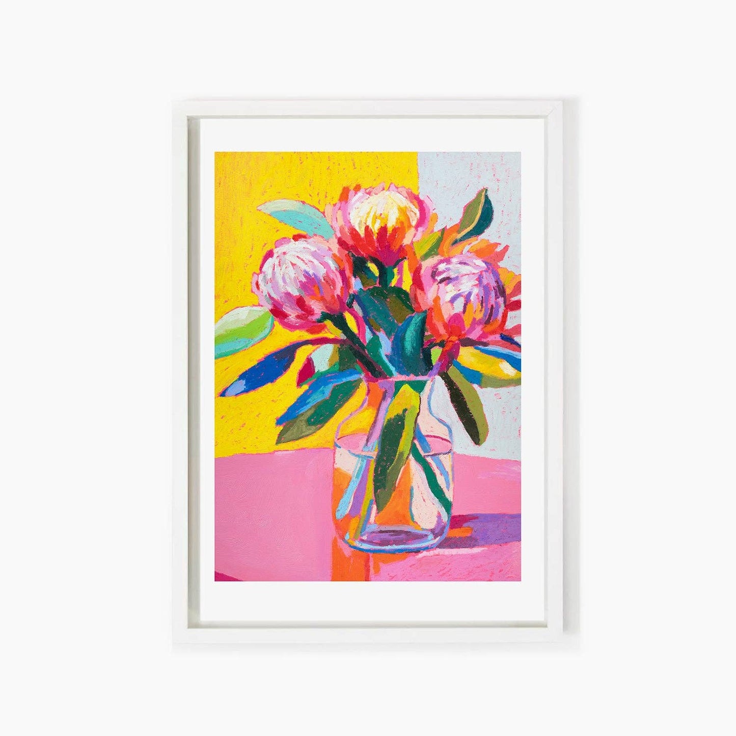 Playful Protea - Kunsttrykk - A3