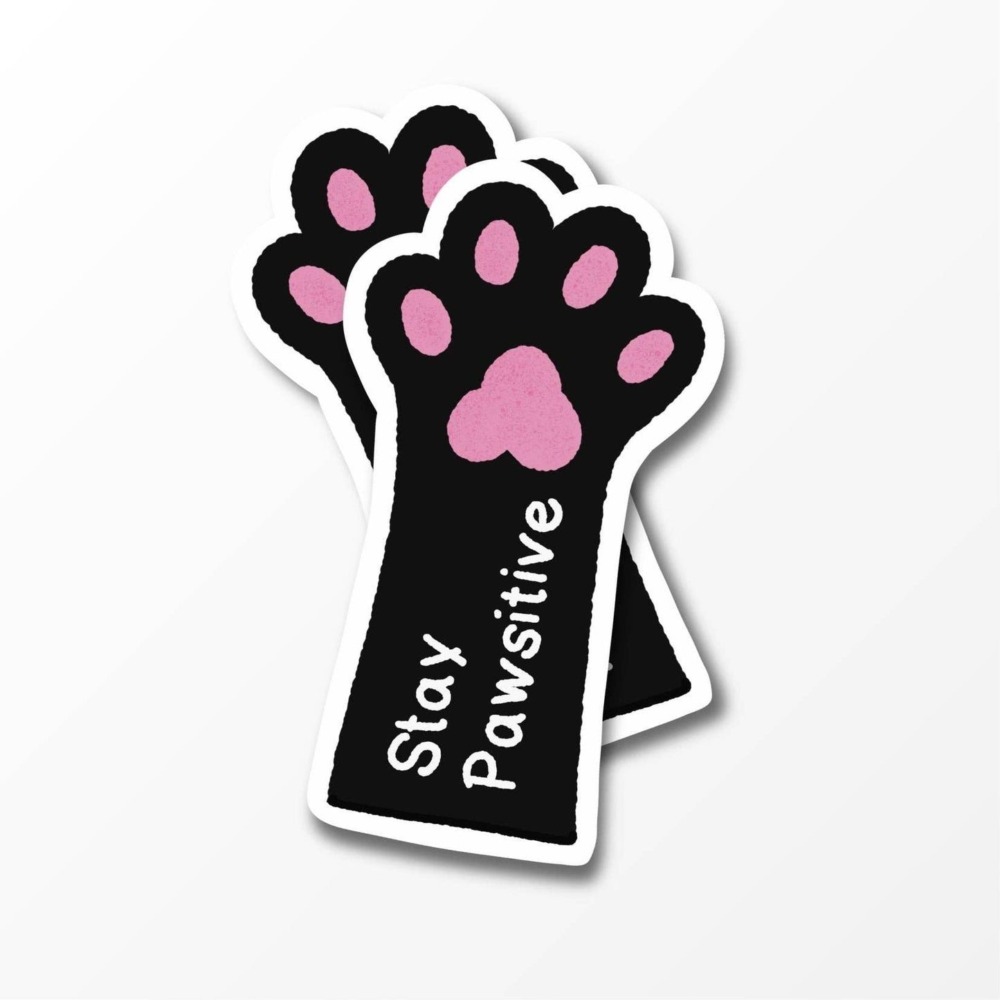 Stay Pawsitive Cat Klistremerke