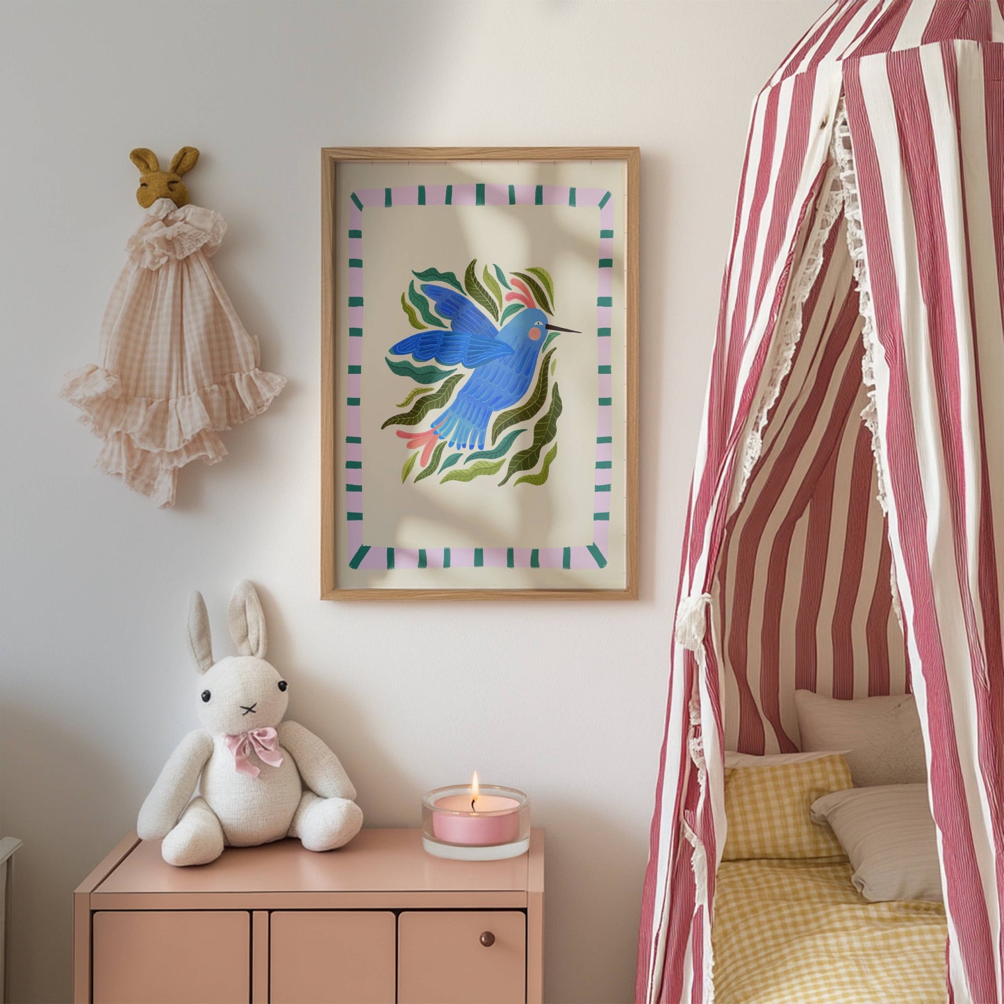 Holly Hummingbird - Kunsttrykk - A3