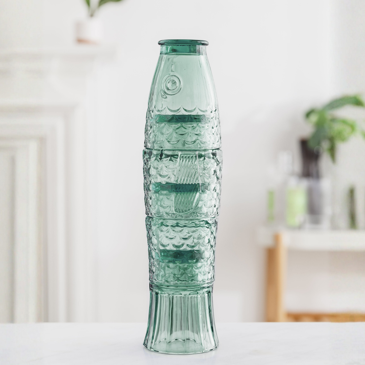 4 stk Stableglass – Fisk Grønn