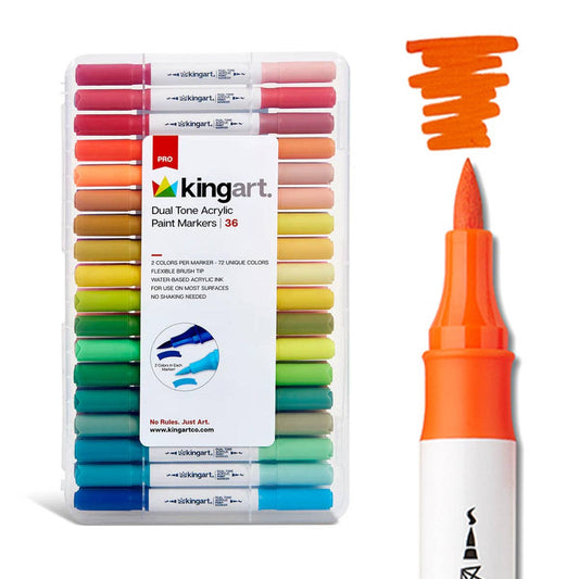 PRO Dual Tone® Akryltusjer - 36 Tusjer, 72 Farger