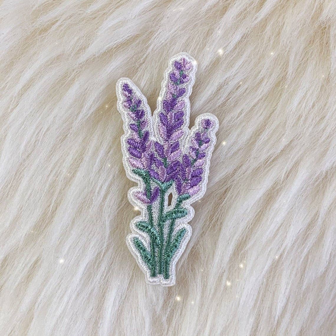 Lavendel Brodert Strykemerka