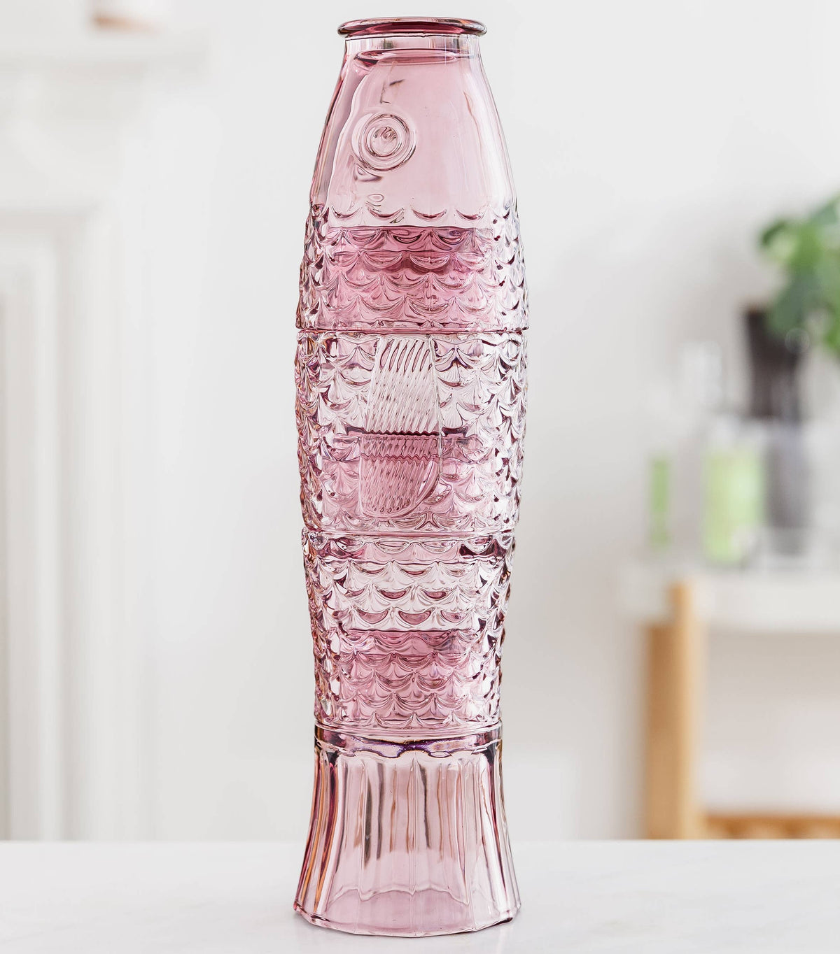 4 stk Stableglass – Fisk Rosa