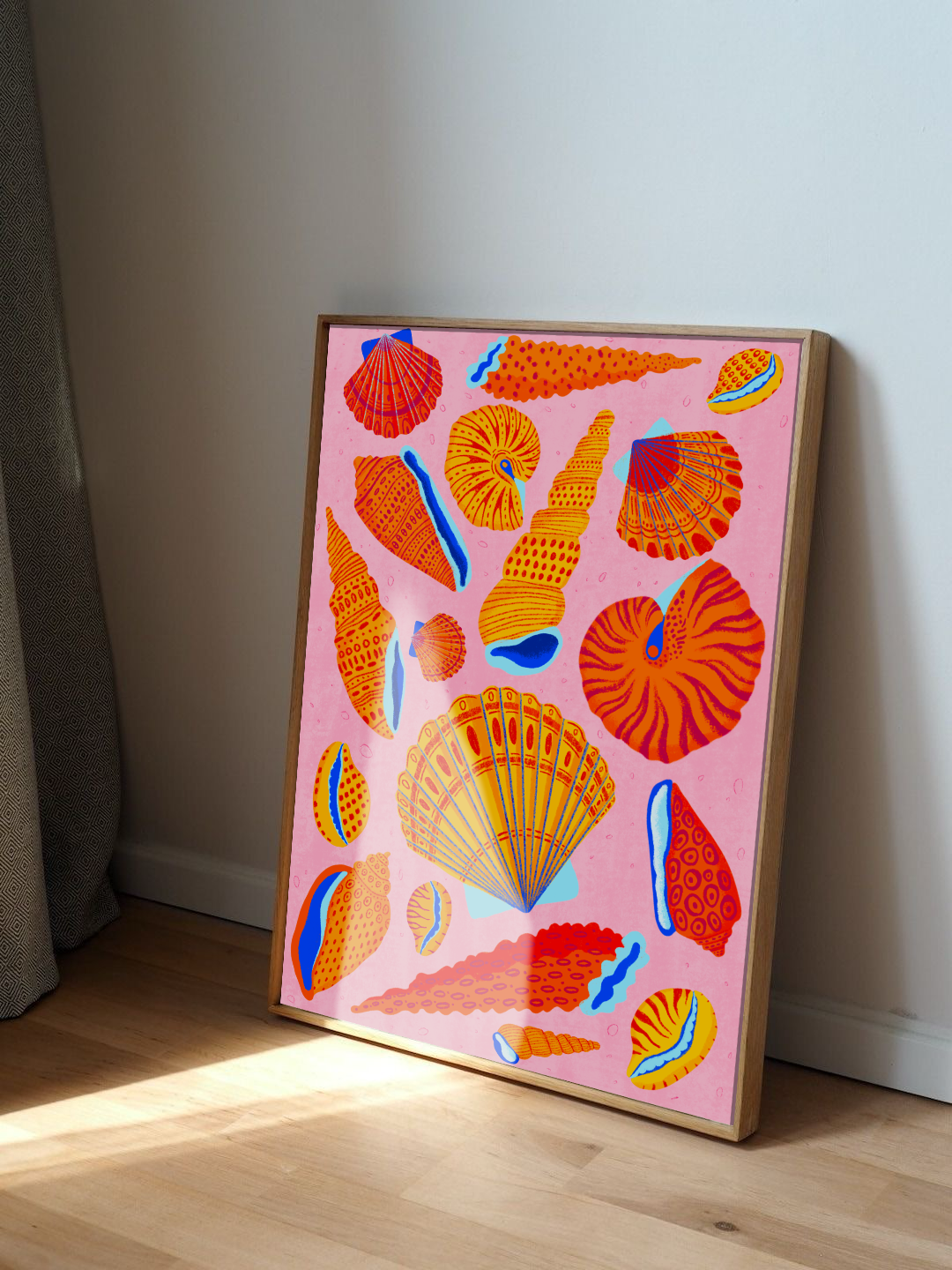 Seashell Kunsttrykk A4
