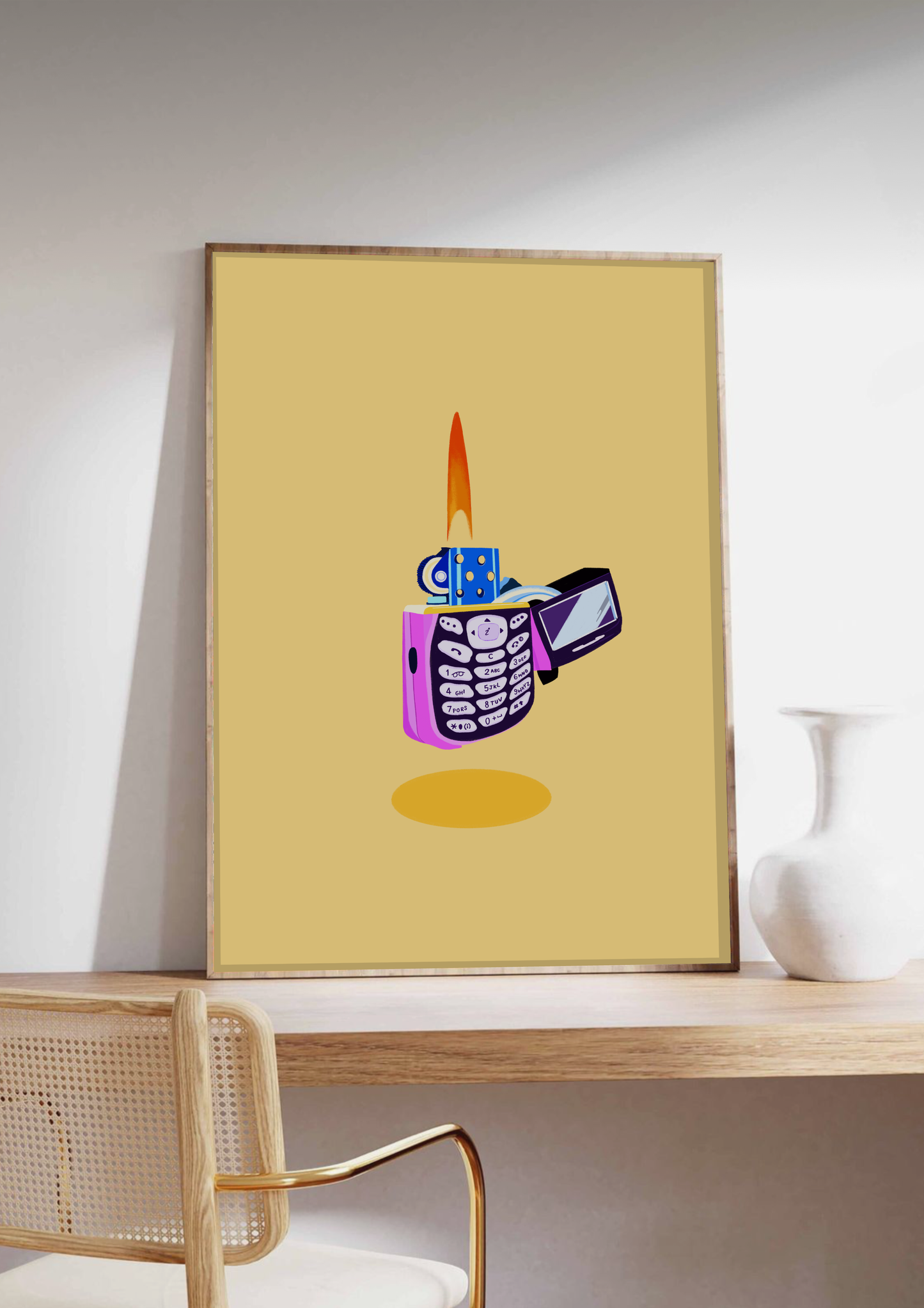 Cellphone Lighter Kunsttrykk A4