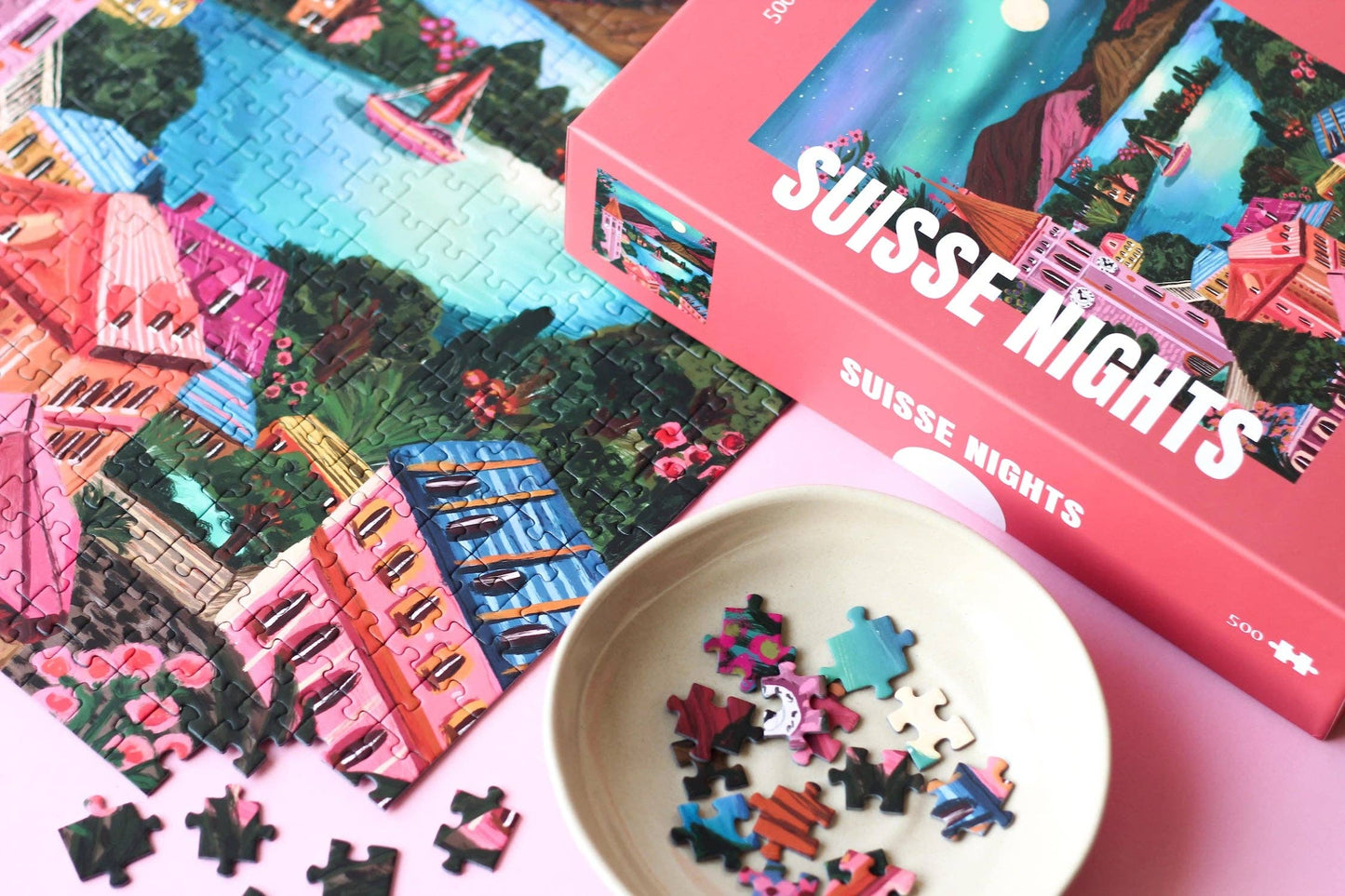 Suisse Nights - Puslespill - 500 brikker