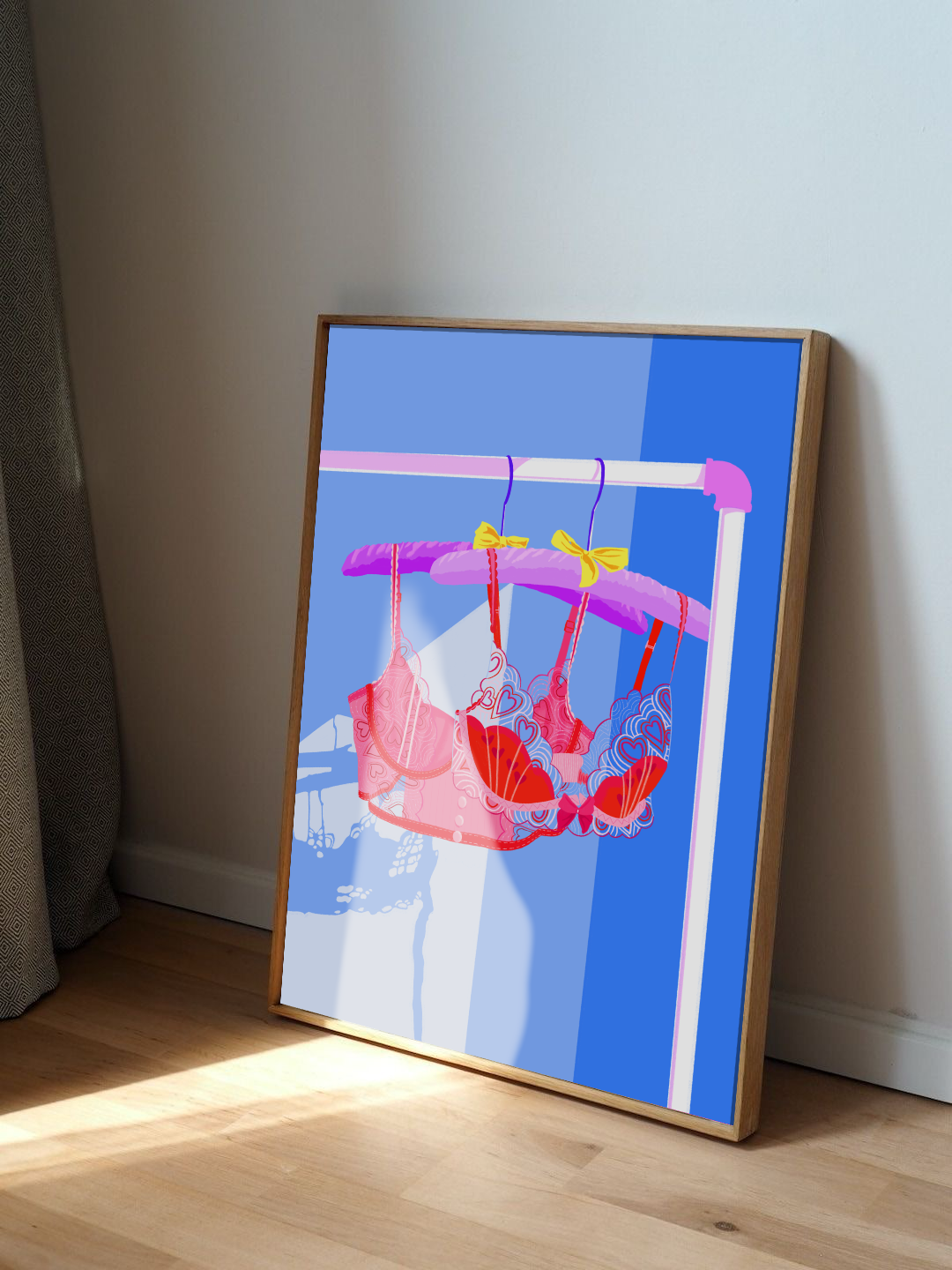 Light Blue Lingerie Kunsttrykk A3
