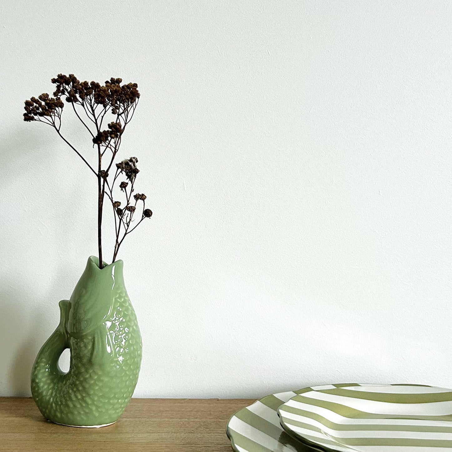 Liten Grønn Fisk Vase