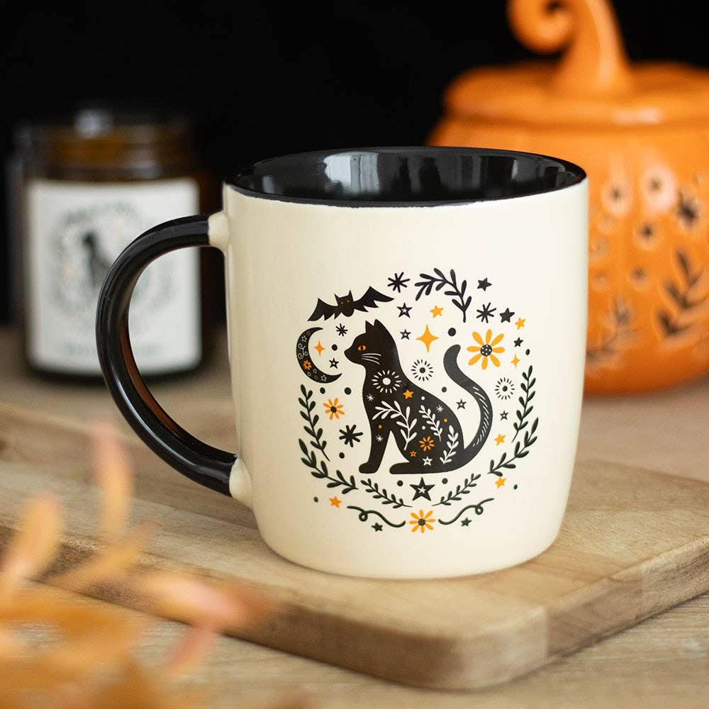 Svart Katt Kaffekopp