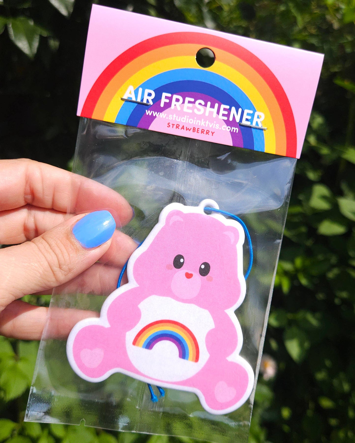 Pink Care Bear Luftfrisker – Jordbær Lukt