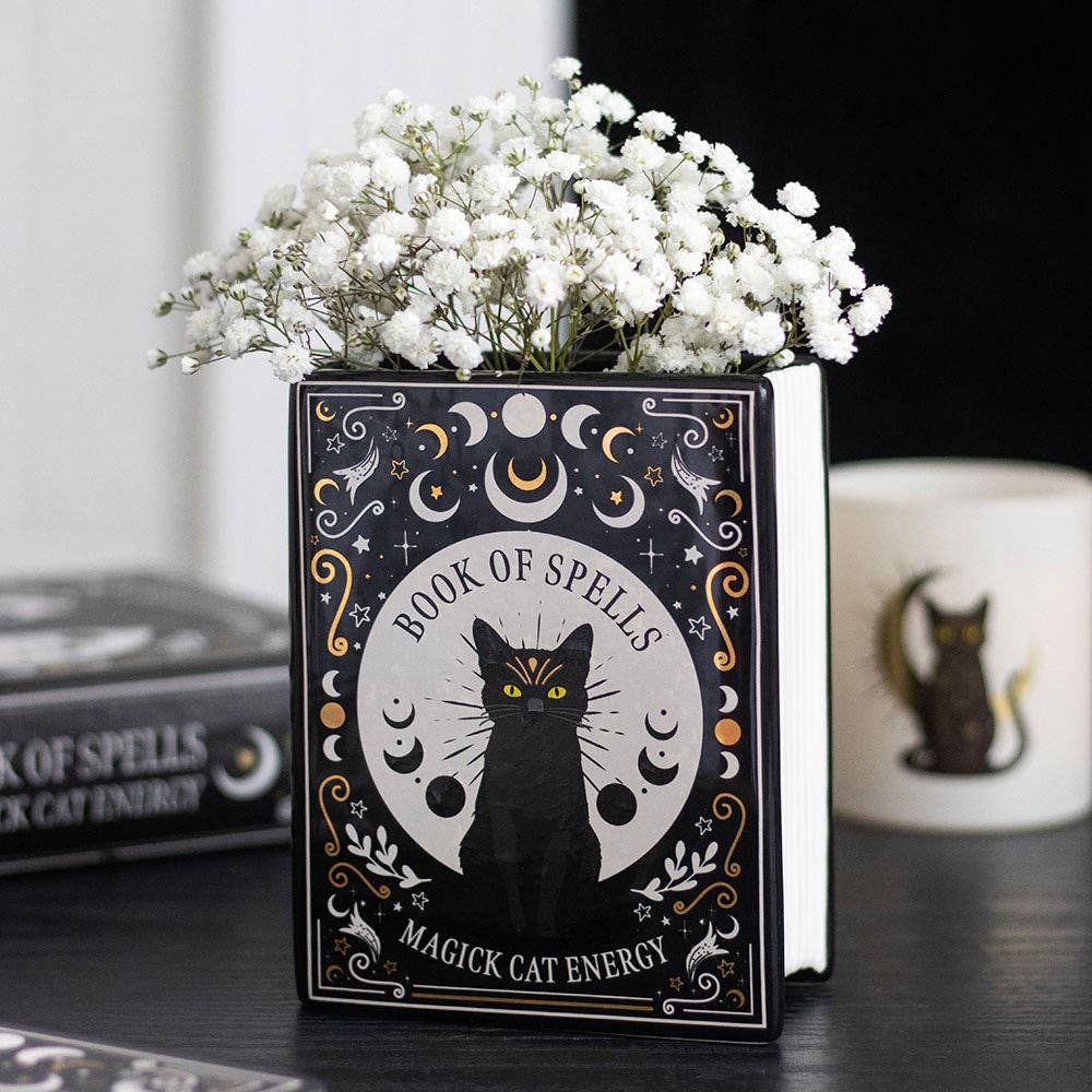 Svart Katt Magibok Vase