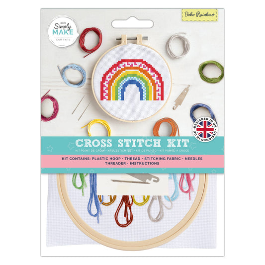 Boho Rainbow - Korssting Broderisett